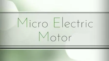 Minimotor elétrico CC com aprovação profissional para equipamentos de transmissão